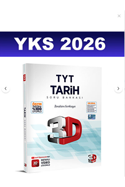 3D Yayınları 2026 3D TYT Tarih Soru Bankası