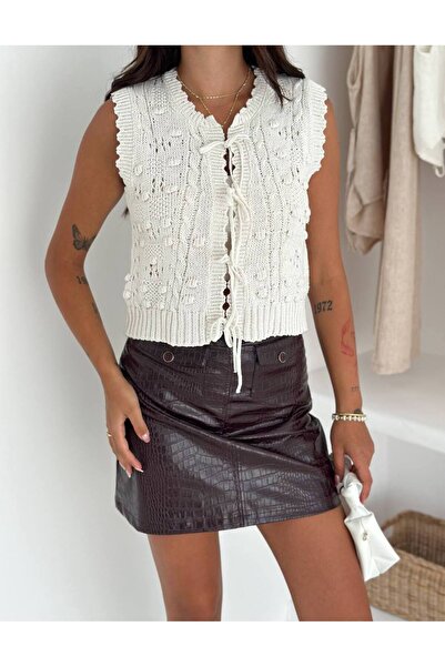 Noa Noa Knit Sweater with Bow Tie Detail