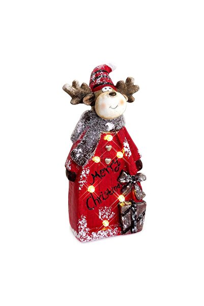 Chomik Χριστουγεννιάτικη διακόσμηση, κεραμική, τάρανδος με κόκκινο πουκάμισο,...