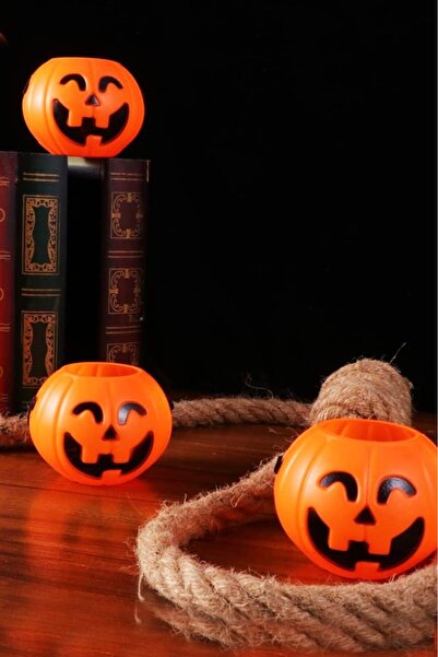 BeySüS Cadılar Bayramı Halloween Mini Balkabağı Kova 6'lı Set