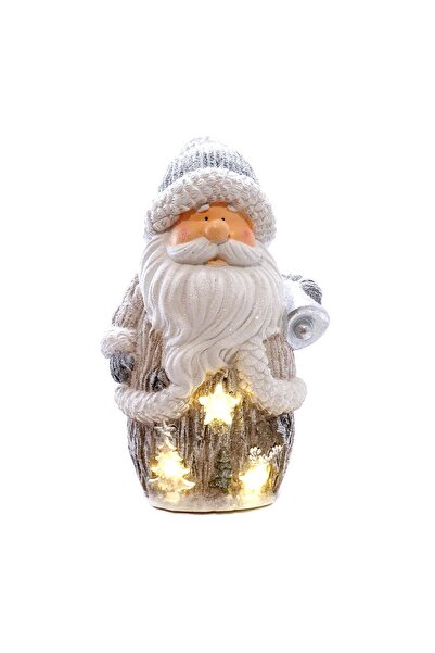 Chomik Χριστουγεννιάτικη διακόσμηση, κεραμική, Άγιος Βασίλης με κουδούνι, LED...