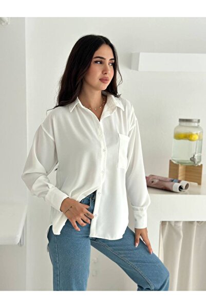 Noa Noa Cămașă oversize cu un singur buzunar