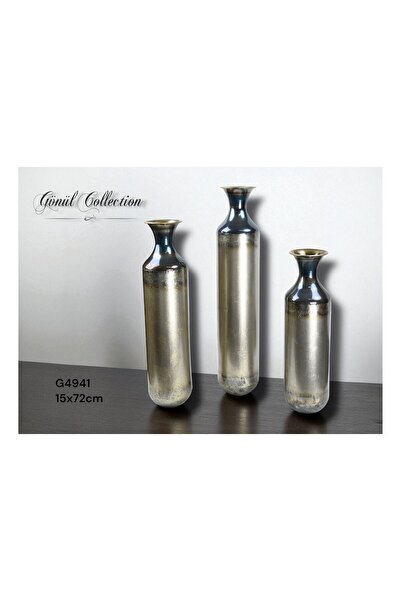 GÖNÜL Vazo Metal 14,5X72 Cm Kahverengi G4941