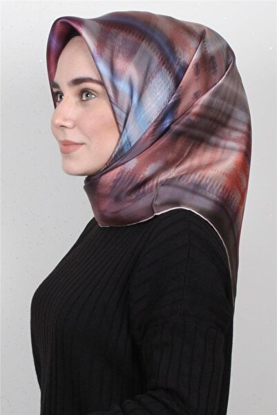 Armine Lacivert Sura Nostalji İpek Eşarp 8323d