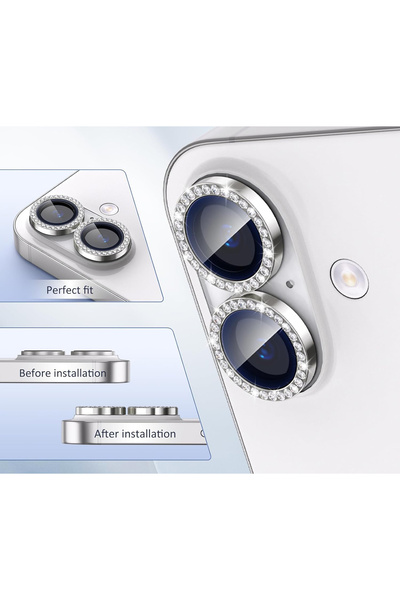 EDELFU Camera Lens Protector with Stone Texture for iPhone 17 |   9H Hardness, Flashy Scratch-Resistant Camera Protection