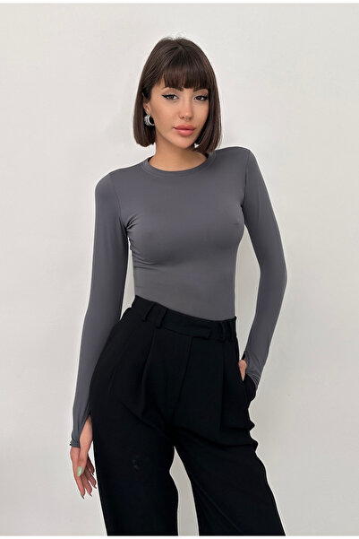 New Now Modal Fabric Finger Pass Long Sleeve Body
