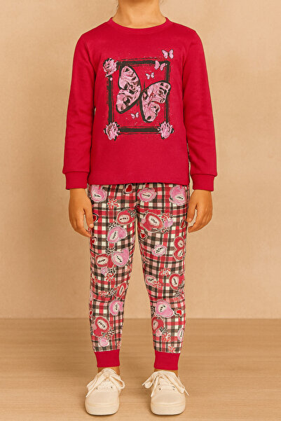 KESKİN BEBE Fuchsia Girl's Pajama Set