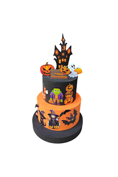 Bp Bizden Pastacılık 🎃2 Katlı Halloween Maket Pasta – Cadılar Bayramı Partis...