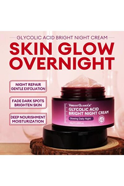 Vibrant Glamour كريم ليلي فايبرنت جلامور مقشر لطيف لتجديد البشرة بحمض الجليكو...