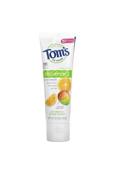 tom's of maine Pastă de dinți, aromă intensă de mango, cu fluor, copii 8+, 144g