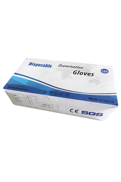 SGS Set 100x Mănuși de unică folosință, SGS, 100% nitril, fără pudră, rezistente la perforare, antialergice, albastre C