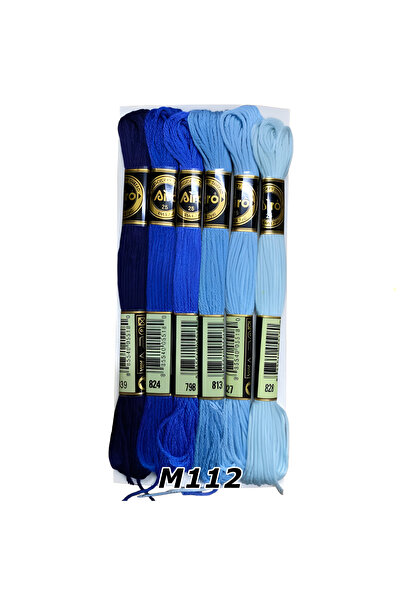 EleganTShoP Set de 6 fire de ață de brodat Airo Muline Etamine Coton