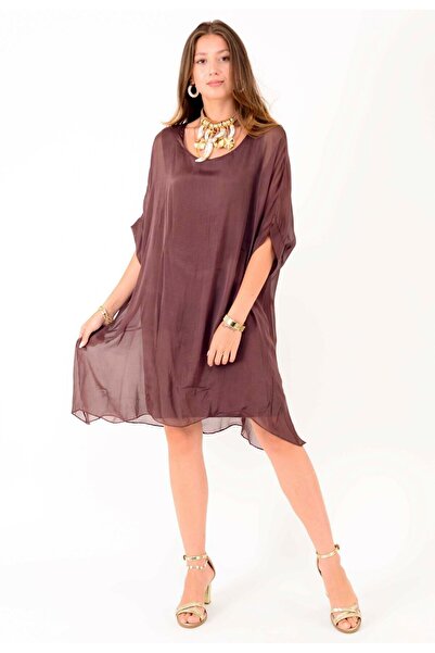 Park Moda 6129 SIRTI BAĞLAMALI İPEK ELBİSE