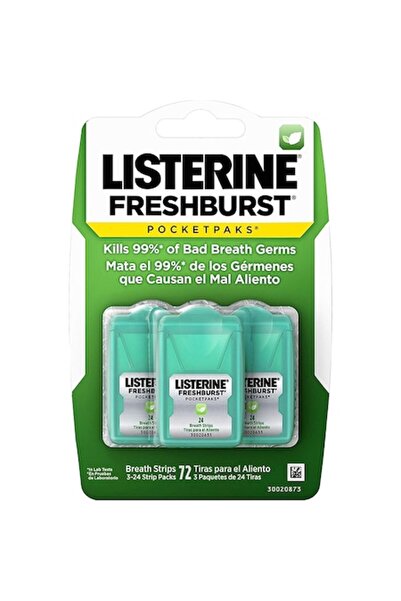 Listerine Джобни опаковки Fresh Burst Breath Strips, 3x24 ленти