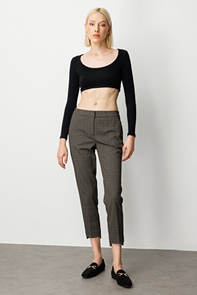 Ekol Desenli Dar Paça Pantolon 1067-26k