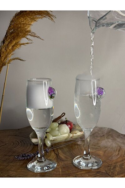 KirLiNova كأس كوكتيل لافندر 2 قطعة - (كوب للماء/الكوكتيل مع القهوة) 190 مل