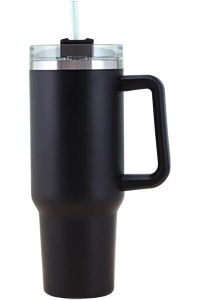 Generic Quencher H2.0 40oz Black – Vacuum Insulated Tumbler with Lid & Straw for Everyday Drinks