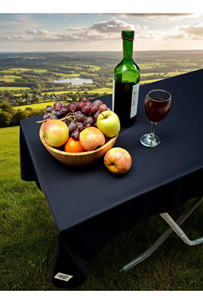 Exve Exclusive Синій простий Happy Бавовняний тканий екологічний намет для кемпінгу Скатертина 120 см