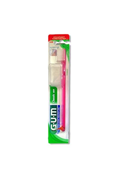 GUM Χειροκίνητη οδοντόβουρτσα, GUM, Classic Soft 4-Row 409, Καθαρισμός πλάκας...