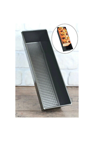 abnturk 31×12 cm Teflon Dikdörtgen Yanmaz Yapışmaz Kek&Ekmek&Baton Pasta Kalı...