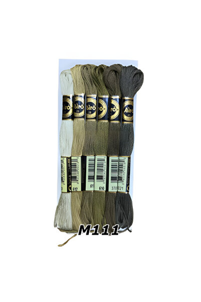 EleganTShoP Airo Muline Etamin Koton Nakış İpi İpliği 6 Adetli Set
