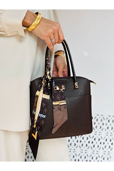 Çanta Trend Miami Polo Clup 5 Compartment Women's Bag with Scarf Accessory and Hand and Shoulder Strap