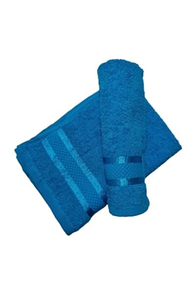 OEM Set 2 hand towels, turquoise, 30 x 50 cm, 100% cotton