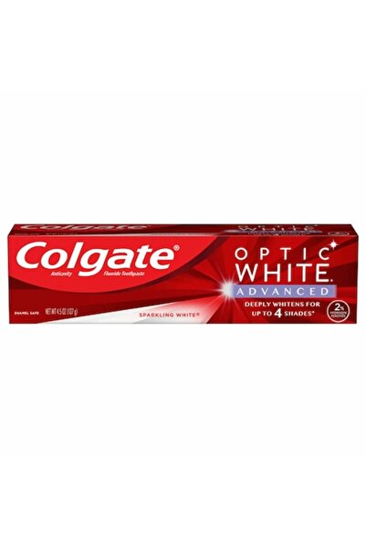 Colgate Pastă de dinți Optic White Advanced, alb strălucitor, efect de albire...
