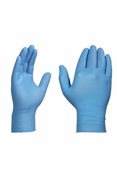 SGS Set 100x Mănuși de unică folosință, SGS, 100% nitril, fără pudră, rezistente la perforare, antialergice, albastre C