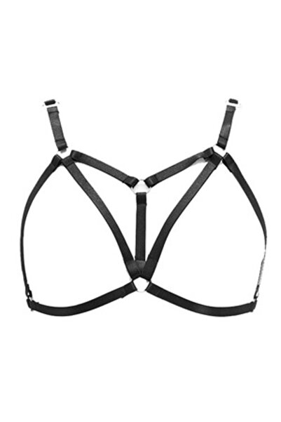 Zamo - Velvet Harness Harajuku 0396 Textile Body Harness for Women in Black
