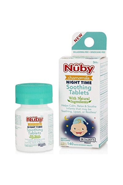 Nuby Dr. Talbot's Night Time Homeopathic Tablets for Baby Teething Pain Relief, Instant Dissolution,