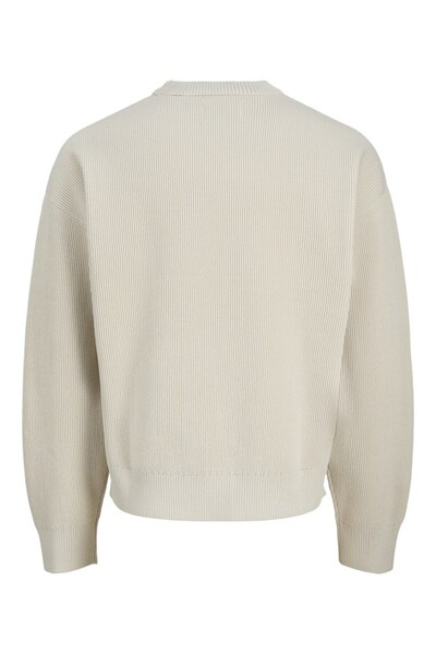 Jack & Jones Men's Beige Jcounion Knit Crew Neck Sweater & Cardigan 12282729-Rainyday