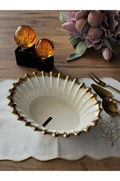 Meri Ev Gereçleri Ginkgo Oval Salad Bowl
