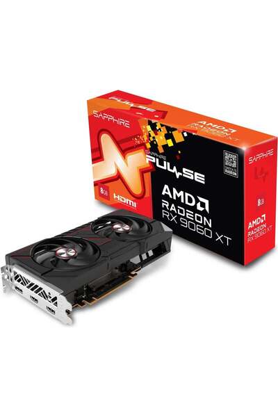 SAPPHIRE PULSE AMD Radeon RX 9060 XT Graphics Card, 8GB GDDR6 128-Bit Memory