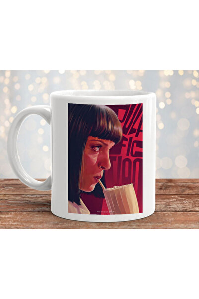 MODA كوب بورسلين مطبوع بتصميم Pulp Fiction