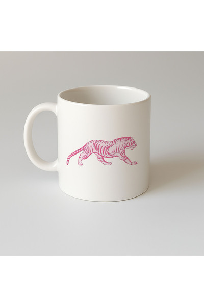 MODA كوب بورسلين هدية مطبوع عليه نمر وردي