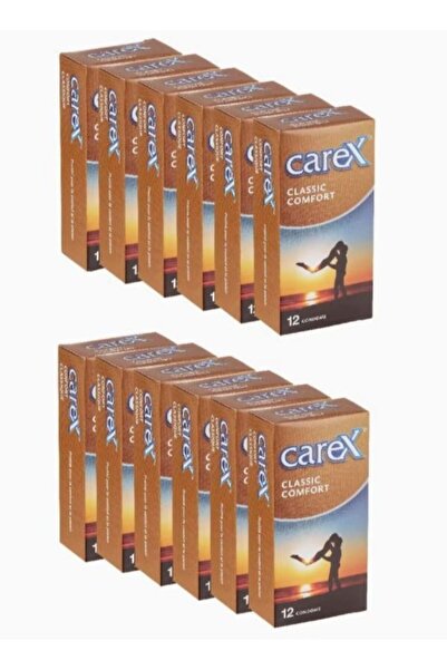 CAREX عبوة من 12 صندوقًا من الواقيات الذكرية المريحة الكلاسيكية