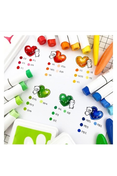 Ohuhu Honolulu Set of 320 Markers, Alcohol Based, Dual Tips Brush&Fine, Multicolor