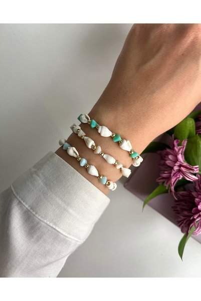 Fynbos Macrame Bracelet with Sea Shells and Natural Stones