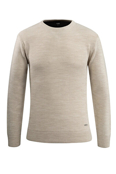 Çizgi Triko Ανδρικό πουλόβερ με λαιμόκοψη πλεκτό μονόχρωμο κλασικό πλεκτό σχέδιο