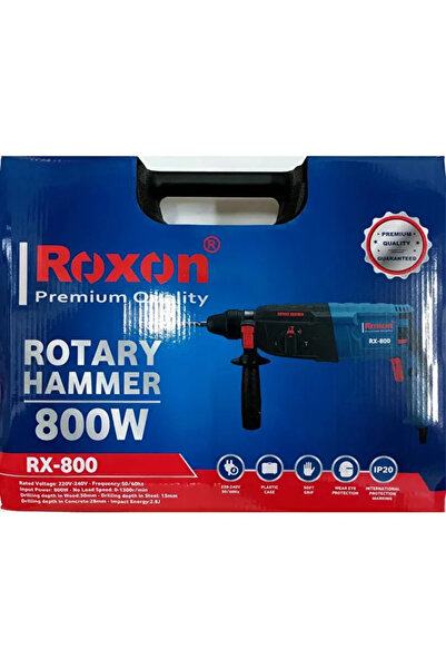 Roxan مثقاب مطرقة دوارة 800 واط متعدد الألوان 28 مم