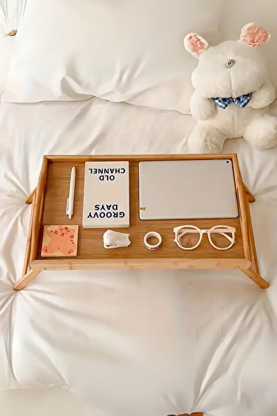 HSDemirci Foldable Bamboo Enjoyment Tray