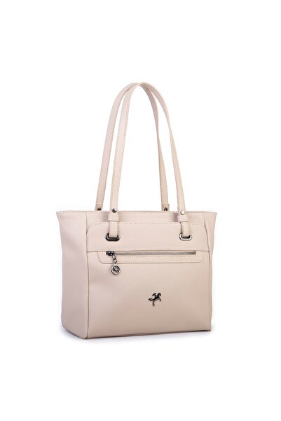 Nas Bag Голяма дамска чанта през рамо в цвят пясък Lacste