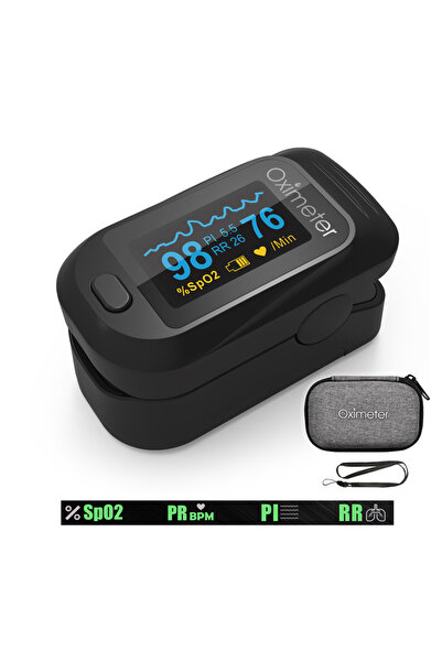 Choice1 (133R B03) حقيبة سوداء، جهاز قياس تشبع الأكسجين الرقمي الاحترافي المح...