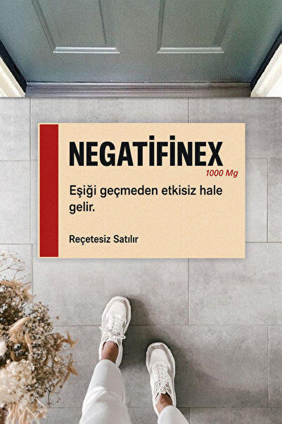 Dormot Modern Digital Printing Doormat - Fun Humor Negatifinex Front Door Mat 70X45Cm