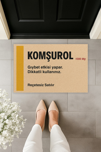 Dormot Modern Digital Printing Doormat - Fun Humor Neighbors Door Front Mat 70X45Cm