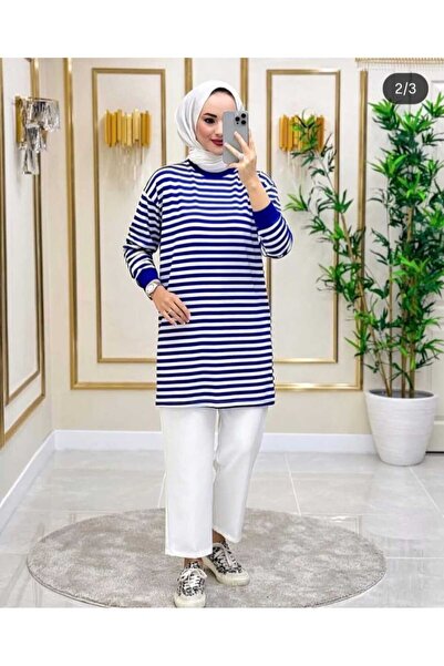 SHİROSA Striped Combed Cotton Tunic