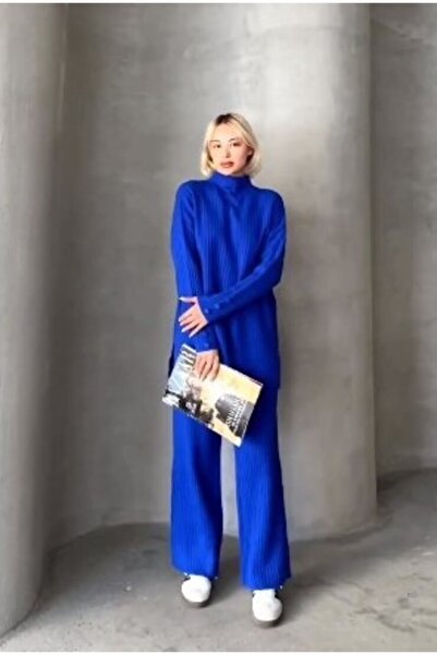 MY QILAM Γυναικείο Σετ Μαντίλι Χιτζάμπ Κορυφαίο και Κάτω Μέρος Πλεκτό Σετ με Κορδόνια Κορυφαίο γιακά Μανίκια με Λεπτομέρεια με Κουμπιά Πλεκτό Σετ Camel