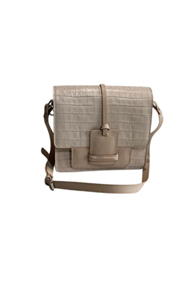 ANNA FELLINI Geanta dama piele, ANNA FELLINI, Diva, crem, 26x8x26 cm