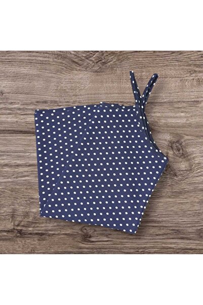 ESTA STORE Navy Blue and White Polka Dot Strap Tank Top
